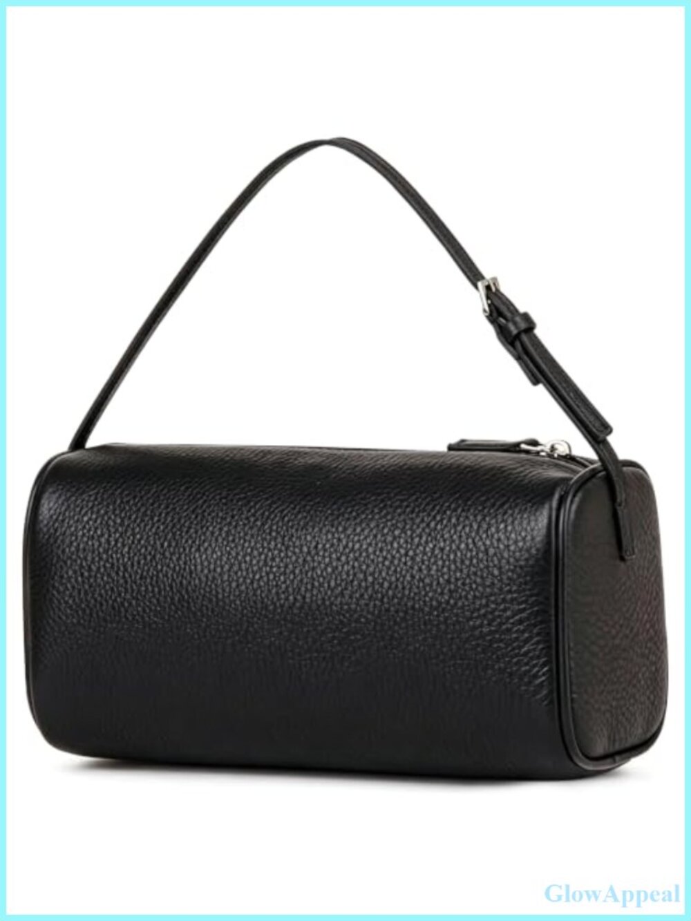 Full Grain Leather Mini Barrel Crossbody Bag Hobo Purse